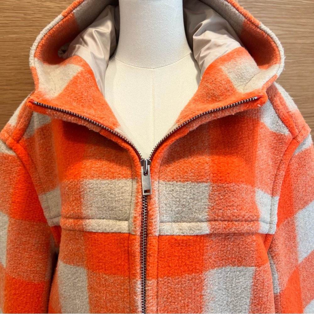 Isabel Marant | Kurt Gingham Check Hooded Jacket | Orange | Mens | Small - Picture 11 of 16